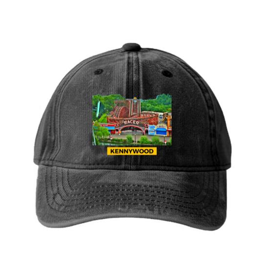 Discover Kennywood amusement park Washed Denim Baseball Caps