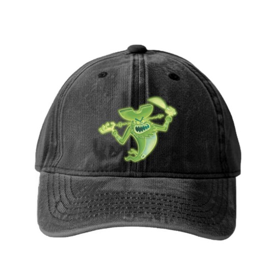 Discover Spongebobb Squarepants Neon Glowing Flying Dutchman Washed Denim Baseball Caps