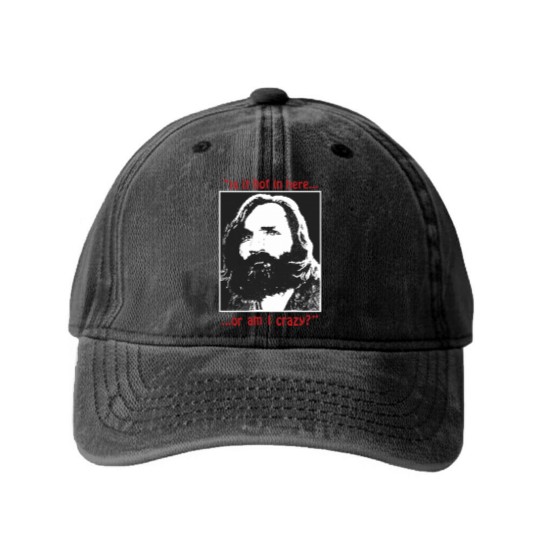Discover New Rare Charles Manson Is It Hot In Here Serial Killer Washed Denim Baseball Caps