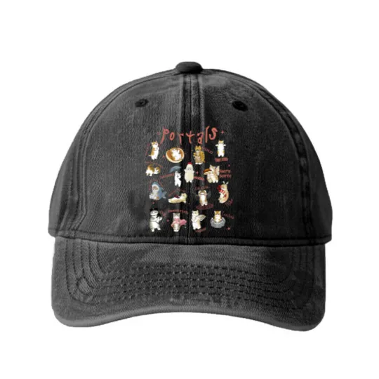 Discover Melanie Washed Denim Baseball Caps, Melanie Cat Portals Washed Denim Baseball Caps, Retro Portals Tour