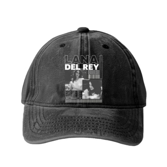 Discover Lana Del Rey Graphic Washed Denim Baseball Caps , Retro Country Music Washed Denim Baseball Caps