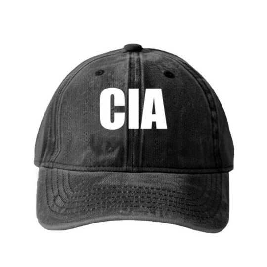 Discover Cia Central Intelligence Agency Washed Denim Baseball Caps
