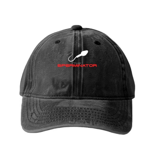 Discover The Sperminator funny Washed Denim Baseball Caps