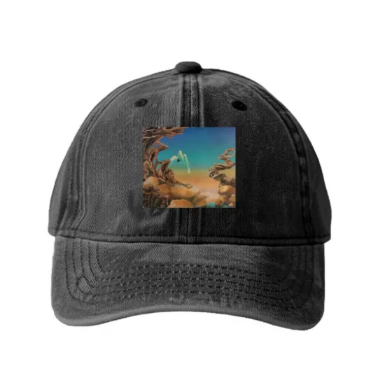 Discover yes band Washed Denim Baseball Caps