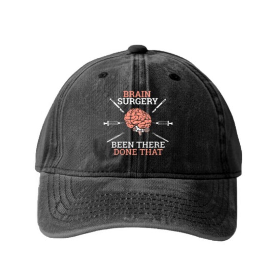 Discover Brain Surgery Neurosurgery Patient Washed Denim Baseball Caps 2Funny Surgeon Washed Denim Baseball Caps