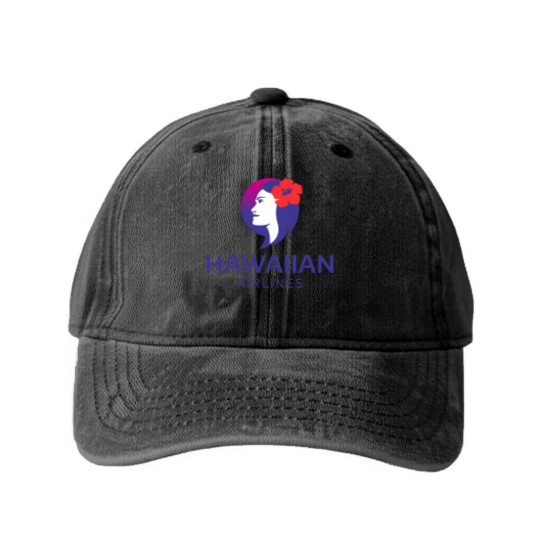 Discover Hawaiian Airlines Washed Denim Baseball Caps