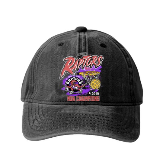 Discover Vintage 90s Graphic Style Toronto Raptors Washed Denim Baseball Caps
