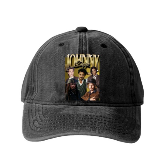 Discover Retro Johnny Depp Washed Denim Baseball Caps -Johnny Depp