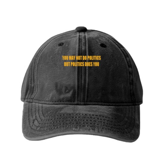 Discover Doing Politics Washed Denim Baseball Caps