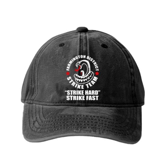 Discover Strike - farmington district strike team Washed Denim Baseball Caps