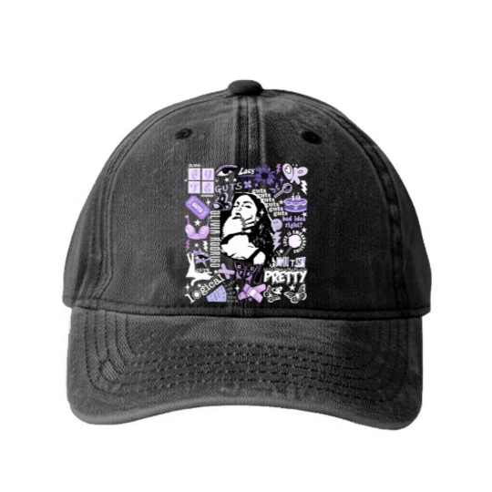 Discover Olivia Rodrigo Guts Washed Denim Baseball Caps, Guts Tour 2024 Washed Denim Baseball Caps