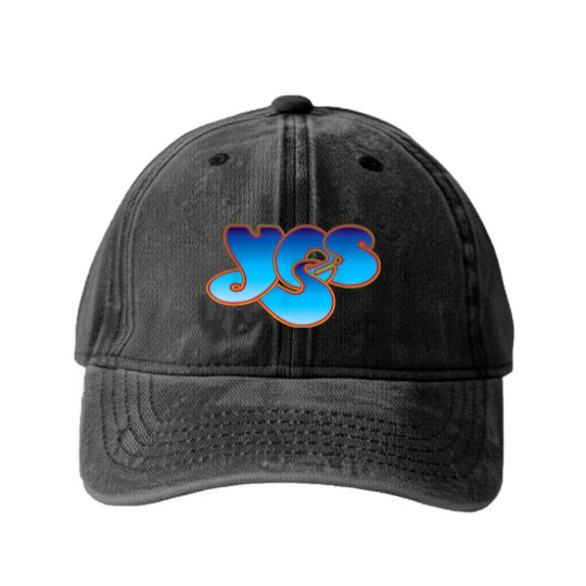 Discover Yes Classic Logo Washed Denim Baseball Caps