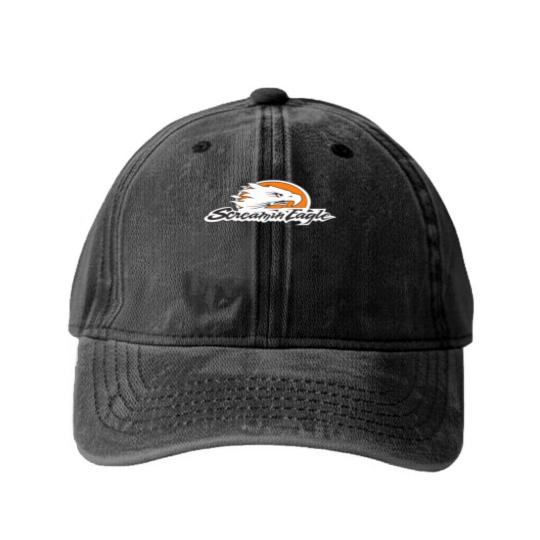 Discover Screamin Eagle Heart Washed Denim Baseball Caps