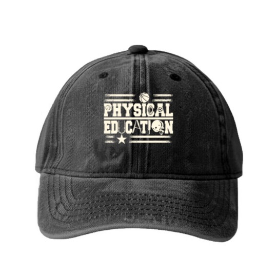 Discover Physical Education Teacher Washed Denim Baseball Caps