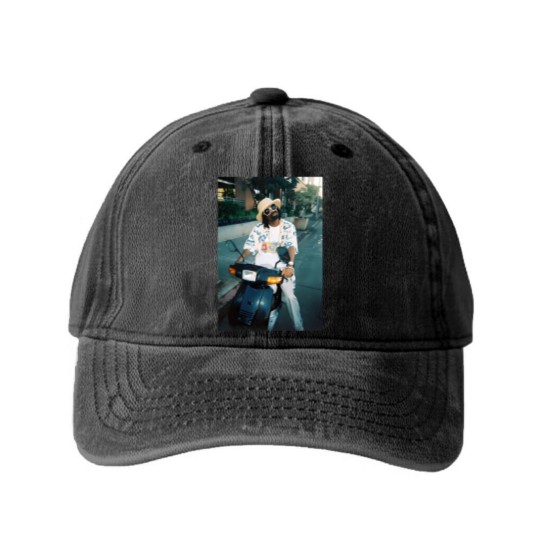 Discover Mac Dre Motorcycle Washed Denim Baseball Caps