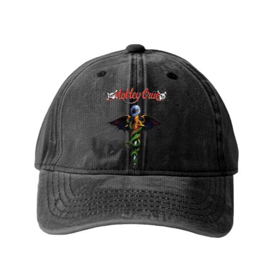 Discover motley crue Washed Denim Baseball Caps