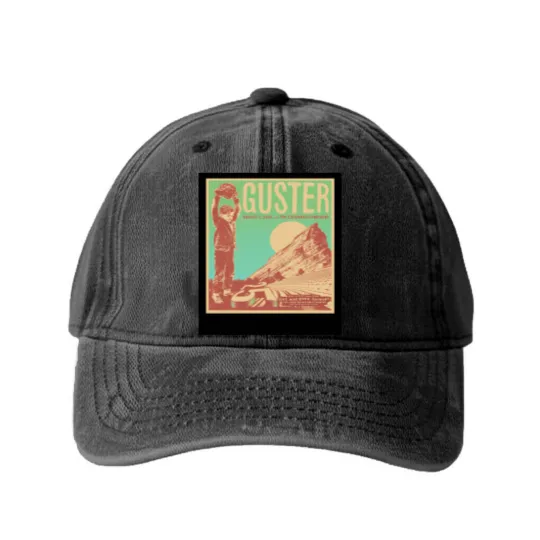 Discover Guster 25th Anniversary Show Red Rocks Amphitheatre Washed Denim Baseball Caps