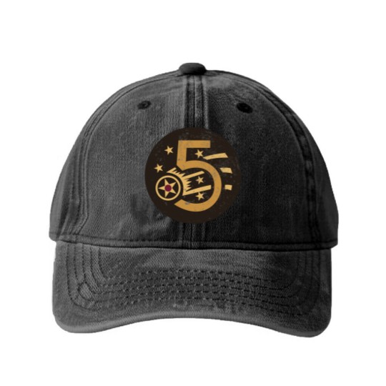 Discover WW2 5th Air For ce Patch distressed Washed Denim Baseball Caps