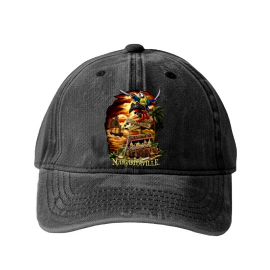 Discover jimmy buffet art Washed Denim Baseball Caps