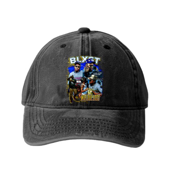 Discover BLXST 90s Vintage Bootleg Style Rap Washed Denim Baseball Caps