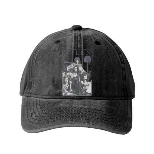 Discover Queen Freddie Mercury Brian May Band Vintage Washed Denim Baseball Caps