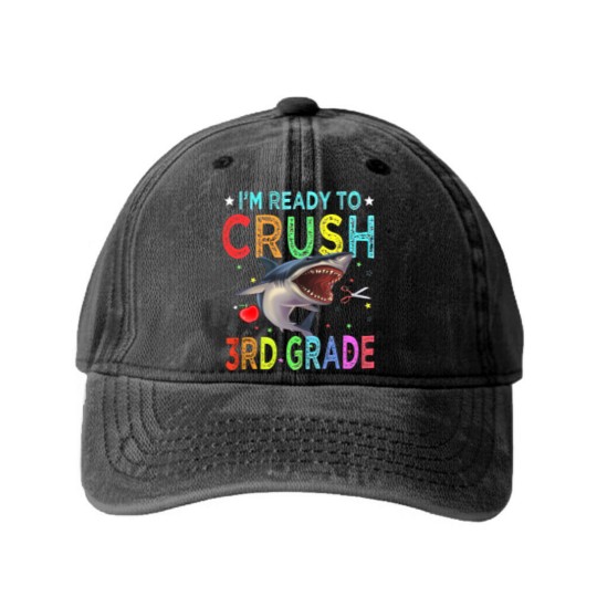 Discover 3rd grade - 3rd Grade - Washed Denim Baseball Caps