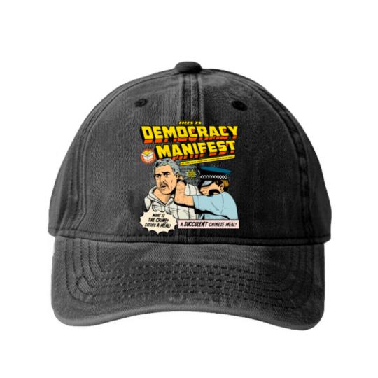 Discover This Is Democracy Manifest Iconic Washed Denim Baseball Caps | I See You Know Your Judo Well