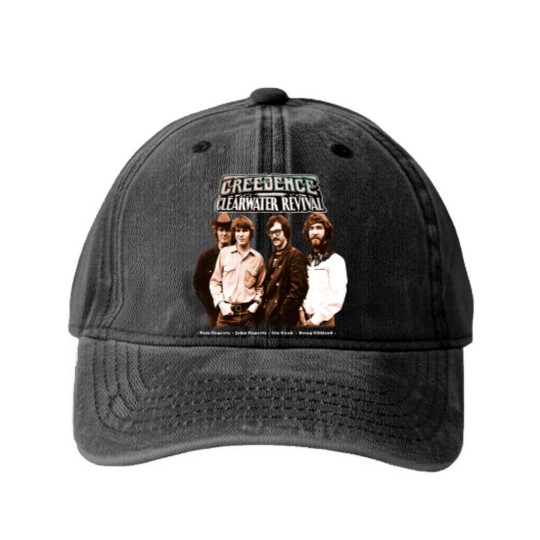 Discover Creedence Clearwater Revival - Lovers creedence Washed Denim Baseball Caps