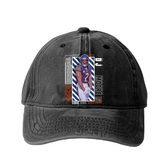 Discover Dj Moore Paper Poster Version 10 Washed Denim Baseball Caps