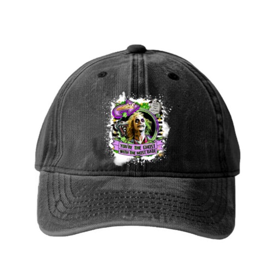 Discover Beetlejuice Ghost with the Most Washed Denim Baseball Caps