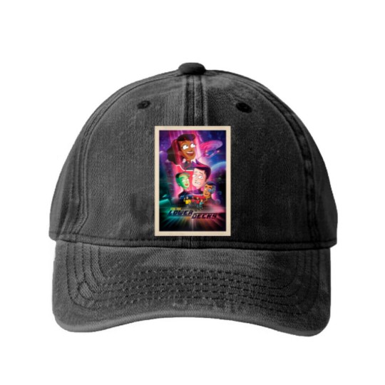 Discover Lower Decks Ensign Group Galactic Poster Washed Denim Baseball Caps