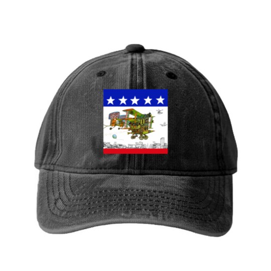 Discover Jefferson Airplane - After Bathing At Baxter Washed Denim Baseball Caps