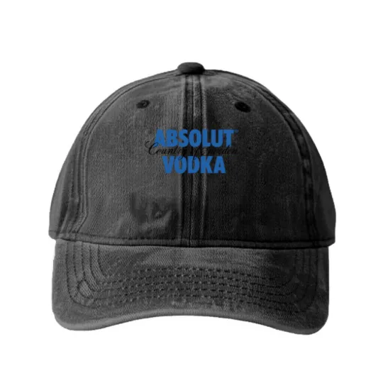 Discover Absolut Vodka Logo Washed Denim Baseball Caps