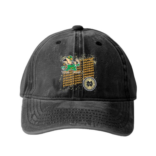 Discover Vintage 90s ND University Crewneck Washed Denim Baseball Caps