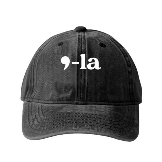 Discover Comma-La Washed Denim Baseball Caps, Kamala Harris Washed Denim Baseball Caps, Biden Harris 2024, Kamala For The People, Vice President, Democrat Washed Denim Baseball Caps