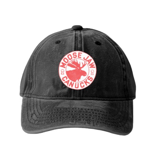 Discover Moose Jaw Canucks Hockey Washed Denim Baseball Caps