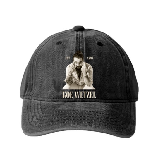 Discover Koe Country Music Washed Denim Baseball Caps, Wetzel Washed Denim Baseball Caps, Country Music 2024 Koe Concert Washed Denim Baseball Caps