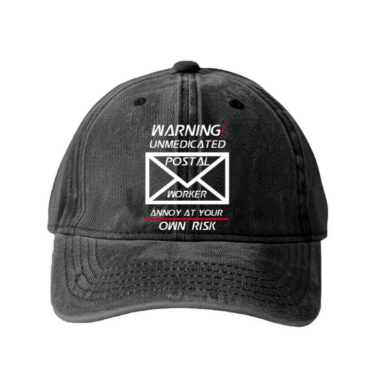 Discover Funny Postal Worker Gift - Washed Denim Baseball Caps