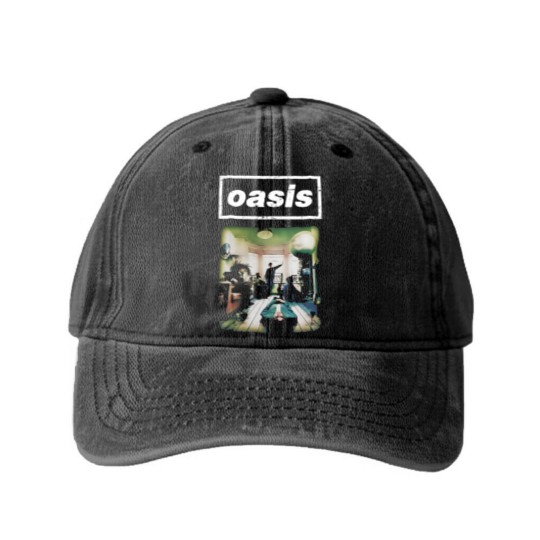 Discover classic rock 90's &&oasis-OAsis&&oasis-OAsis&&oasis-OAsis&&amp Washed Denim Baseball Caps