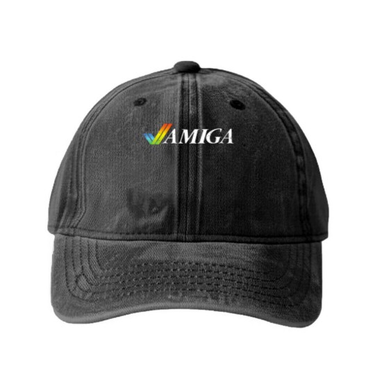 Discover Commodore Amiga - Retro logo Washed Denim Baseball Caps