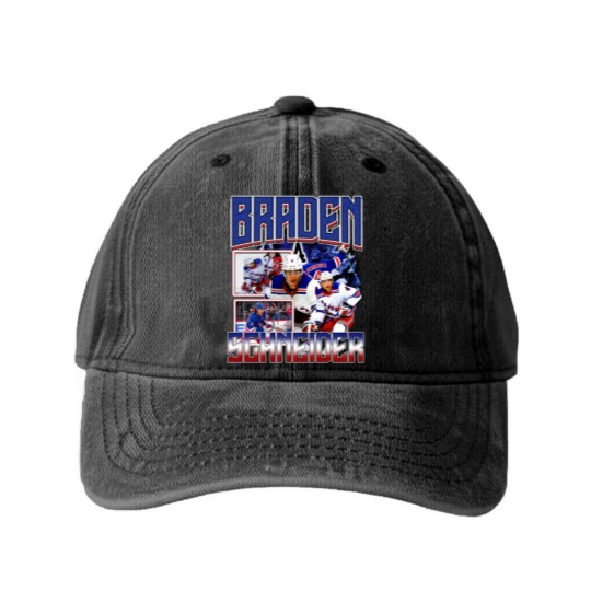 Discover Braden Schneider Washed Denim Baseball Caps Ice Hockey American