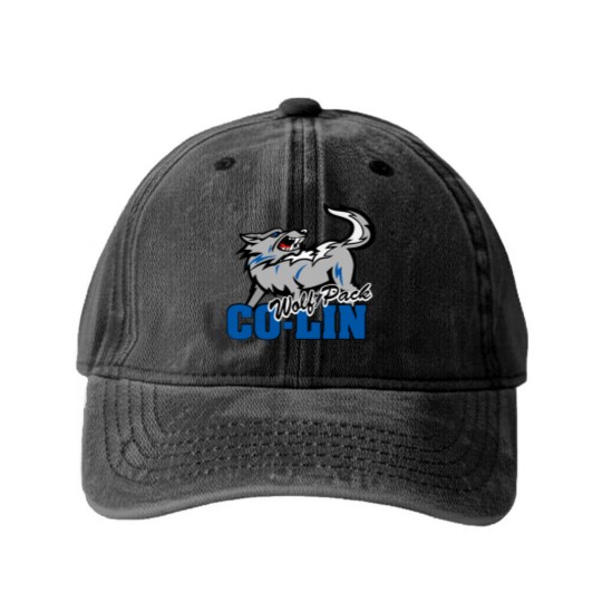 Discover Copiah-Lincoln Community College Wolves in Wesson Washed Denim Baseball Caps