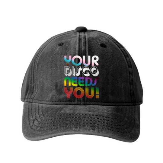 Discover Your Disco Needs You - Kylie Minogue - Light Years - Progress Pride Colours LGBTQIA+ | Active Washed Denim Baseball Caps
