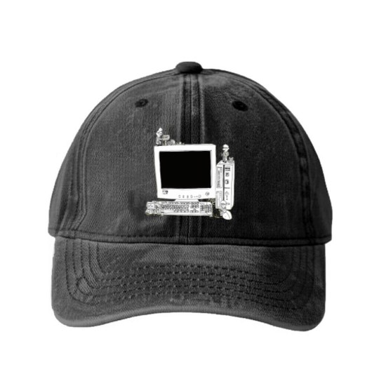 Discover Computer 2000 Washed Denim Baseball Caps