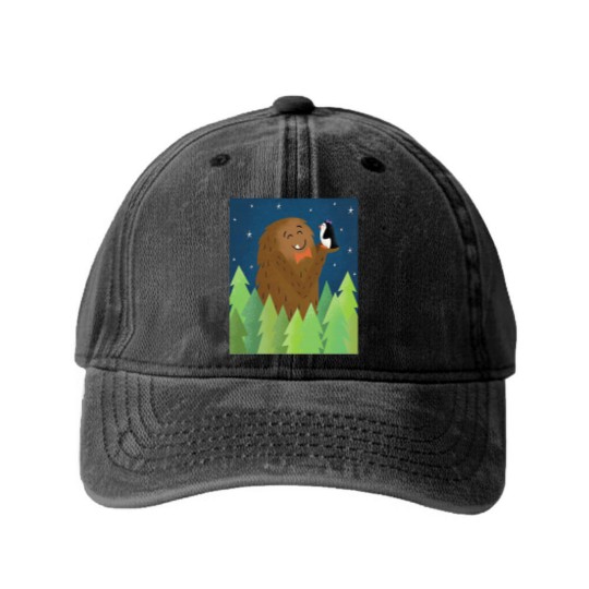 Discover sneaky sasquatch Classic(1) Washed Denim Baseball Caps