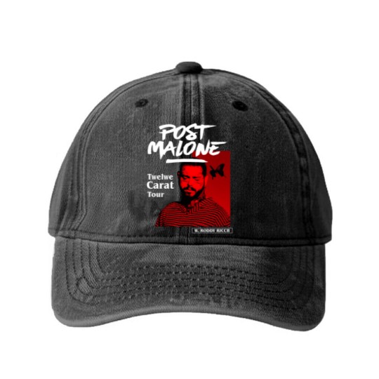 Discover Post Malone Vintage Graphic Washed Denim Baseball Caps, Post Malone Washed Denim Baseball Caps, Post Malone Merch, Post Malone Graphic Washed Denim Baseball Caps