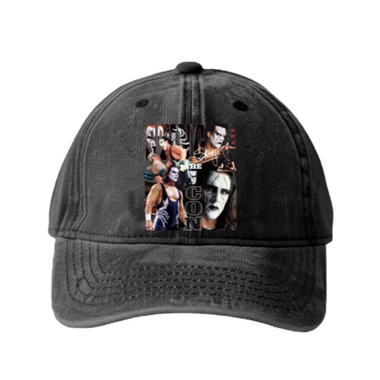 Discover Sting Wrestling Washed Denim Baseball Caps Freakin Wrestler Retro Vintage Washed Denim Baseball Caps