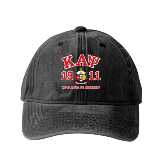 Discover Kappas Alpha Psi Apparel Kappas Alpha Psi Fraternity Washed Denim Baseball Caps