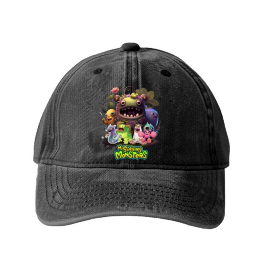 Discover my singing monsters, rare wubbox, my singing monsters monsters, my singing monsters wubbox Washed Denim Baseball Caps