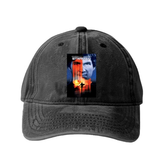 Discover Starman - Jeff Bridges Fitted V-Neck Washed Denim Baseball Caps